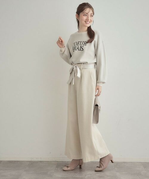 Couture Brooch / クチュールブローチ ニット・セーター | 【パール調・ビジューデザイン】華やかロゴニット | 詳細3