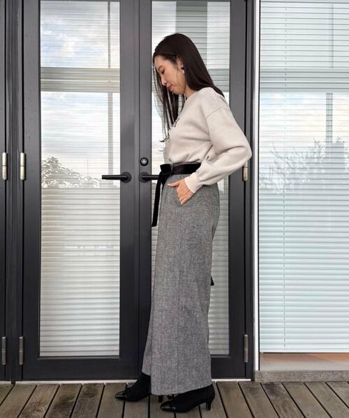 Couture Brooch / クチュールブローチ ニット・セーター | 【パール調・ビジューデザイン】華やかロゴニット | 詳細9