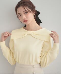 Couture Brooch / クチュールブローチ ニット・セーター | 【着映え】リボンカラー デザインニット