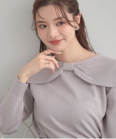 Couture Brooch / クチュールブローチ ニット・セーター | 【着映え】リボンカラー デザインニット