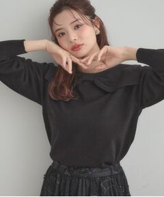 Couture Brooch / クチュールブローチ ニット・セーター | 【着映え】リボンカラー デザインニット