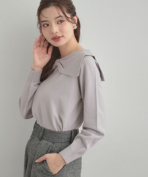 Couture Brooch / クチュールブローチ ニット・セーター | 【着映え】リボンカラー デザインニット | 詳細16