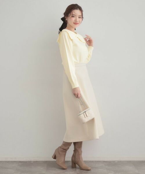 Couture Brooch / クチュールブローチ ニット・セーター | 【着映え】リボンカラー デザインニット | 詳細2