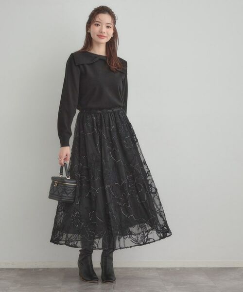 Couture Brooch / クチュールブローチ ニット・セーター | 【着映え】リボンカラー デザインニット | 詳細21