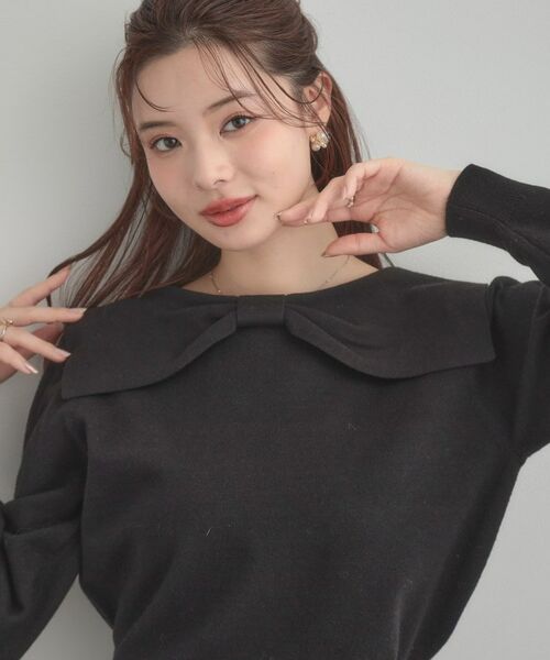 Couture Brooch / クチュールブローチ ニット・セーター | 【着映え】リボンカラー デザインニット | 詳細25