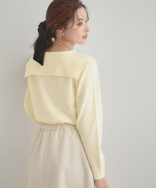 Couture Brooch / クチュールブローチ ニット・セーター | 【着映え】リボンカラー デザインニット | 詳細5