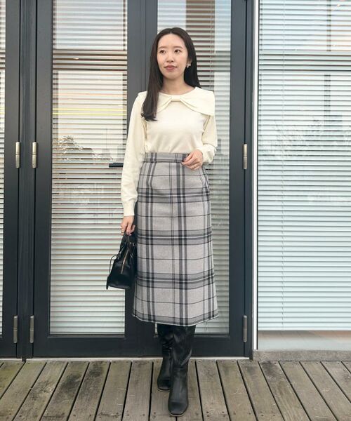 Couture Brooch / クチュールブローチ ニット・セーター | 【着映え】リボンカラー デザインニット | 詳細7