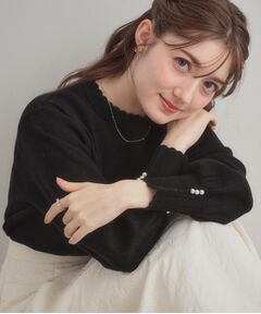 Couture Brooch / クチュールブローチ ニット・セーター | 【洗える/スカラデザイン】パフスリーブ ニット