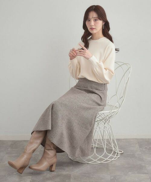 Couture Brooch / クチュールブローチ ニット・セーター | 【洗える/スカラデザイン】パフスリーブ ニット | 詳細1