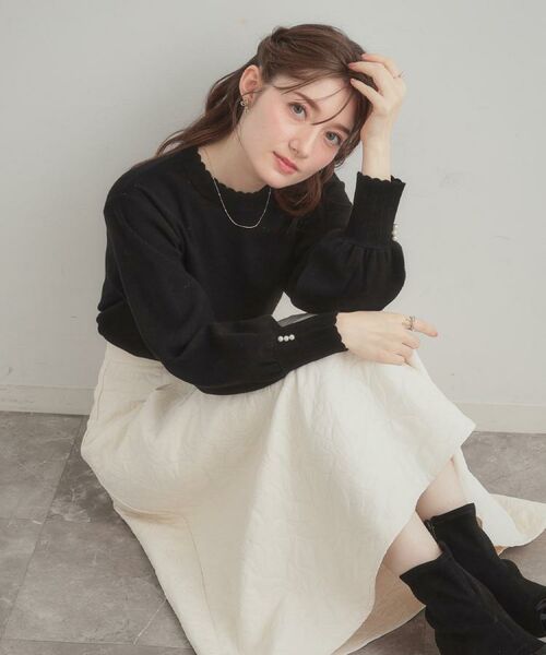 Couture Brooch / クチュールブローチ ニット・セーター | 【洗える/スカラデザイン】パフスリーブ ニット | 詳細19