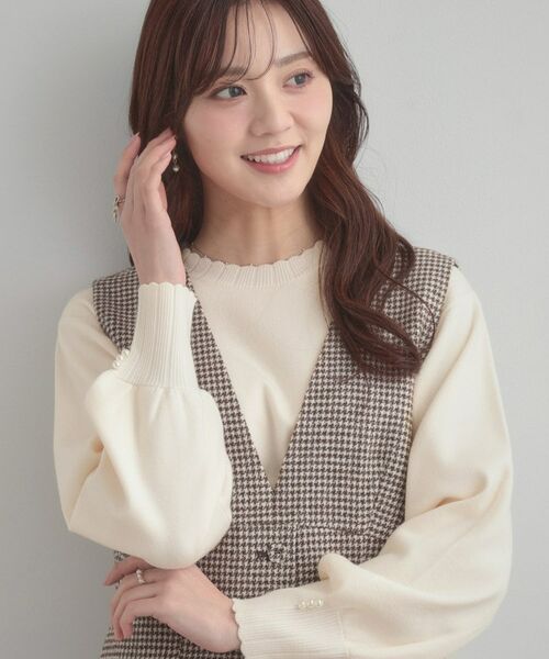 Couture Brooch / クチュールブローチ ニット・セーター | 【洗える/スカラデザイン】パフスリーブ ニット | 詳細3