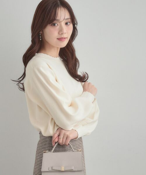 Couture Brooch / クチュールブローチ ニット・セーター | 【洗える/スカラデザイン】パフスリーブ ニット | 詳細5