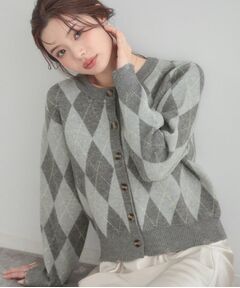 Couture Brooch / クチュールブローチ カーディガン・ボレロ | アーガイルニットカーディガン
