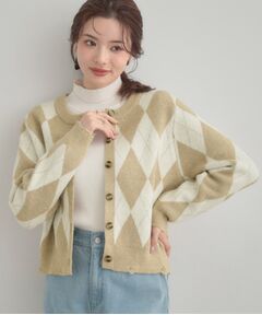 Couture Brooch / クチュールブローチ カーディガン・ボレロ | アーガイルニットカーディガン