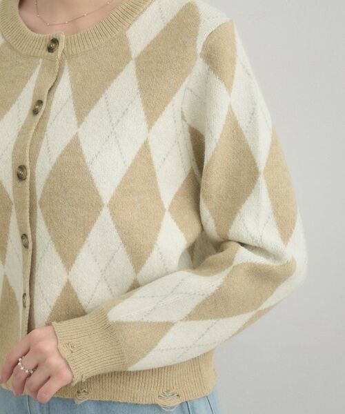 Couture Brooch / クチュールブローチ カーディガン・ボレロ | アーガイルニットカーディガン | 詳細19