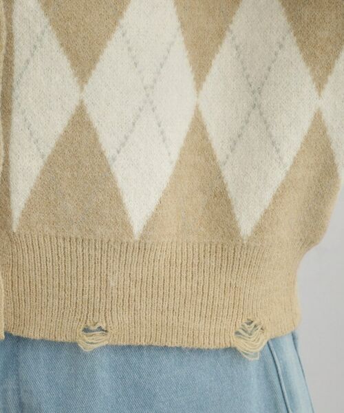 Couture Brooch / クチュールブローチ カーディガン・ボレロ | アーガイルニットカーディガン | 詳細20