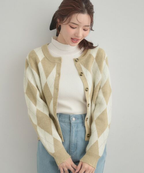 Couture Brooch / クチュールブローチ カーディガン・ボレロ | アーガイルニットカーディガン | 詳細8