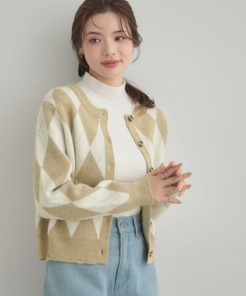 Couture Brooch / クチュールブローチ カーディガン・ボレロ | アーガイルニットカーディガン | 詳細9