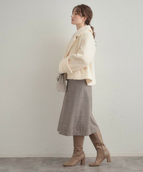 Couture Brooch / クチュールブローチ ピーコート | 【S-LL/無地・チェック柄】プードルボア ショートコート | 詳細2