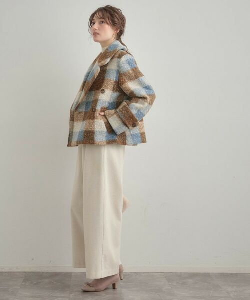 Couture Brooch / クチュールブローチ ピーコート | 【S-LL/無地・チェック柄】プードルボア ショートコート | 詳細26