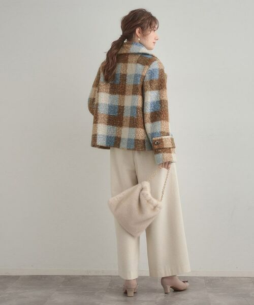 Couture Brooch / クチュールブローチ ピーコート | 【S-LL/無地・チェック柄】プードルボア ショートコート | 詳細27