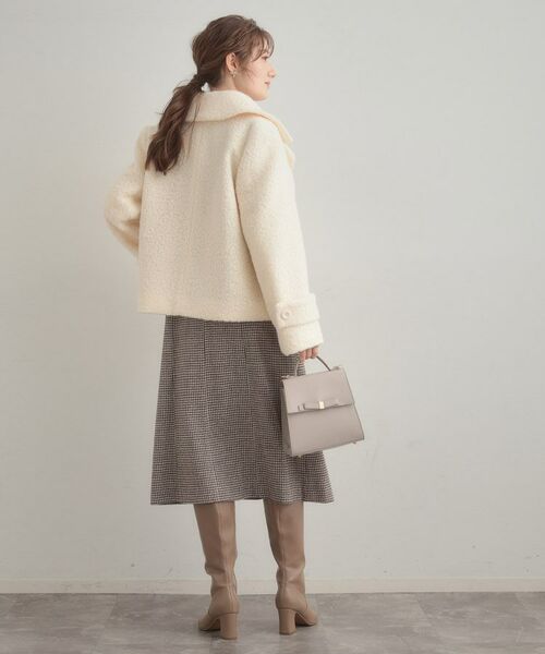 Couture Brooch / クチュールブローチ ピーコート | 【S-LL/無地・チェック柄】プードルボア ショートコート | 詳細3