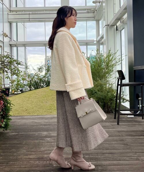 Couture Brooch / クチュールブローチ ピーコート | 【S-LL/無地・チェック柄】プードルボア ショートコート | 詳細8