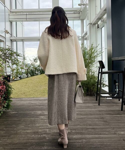 Couture Brooch / クチュールブローチ ピーコート | 【S-LL/無地・チェック柄】プードルボア ショートコート | 詳細9