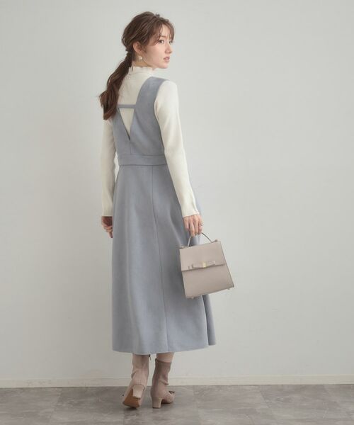 Couture Brooch / クチュールブローチ ロング・マキシ丈ワンピース | 【S-LL/通勤】ビット付き スエード調ダンボールジャンスカ | 詳細28