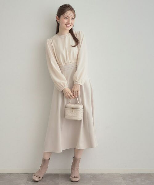 Couture Brooch / クチュールブローチ ロング・マキシ丈ワンピース | 【通勤・ラメジャカード】ドッキングワンピース | 詳細13