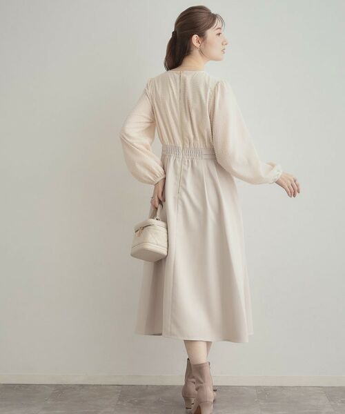 Couture Brooch / クチュールブローチ ロング・マキシ丈ワンピース | 【通勤・ラメジャカード】ドッキングワンピース | 詳細15