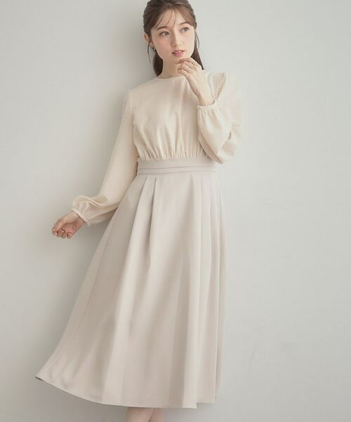 Couture Brooch / クチュールブローチ ロング・マキシ丈ワンピース | 【通勤・ラメジャカード】ドッキングワンピース | 詳細18