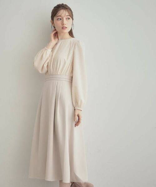 Couture Brooch / クチュールブローチ ロング・マキシ丈ワンピース | 【通勤・ラメジャカード】ドッキングワンピース | 詳細19