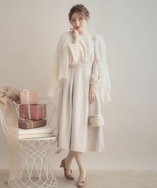 Couture Brooch / クチュールブローチ ロング・マキシ丈ワンピース | 【通勤・ラメジャカード】ドッキングワンピース | 詳細22