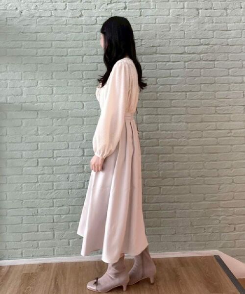 Couture Brooch / クチュールブローチ ロング・マキシ丈ワンピース | 【通勤・ラメジャカード】ドッキングワンピース | 詳細24