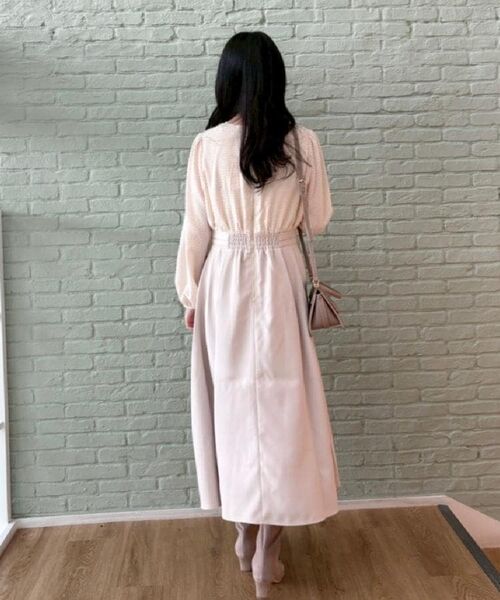 Couture Brooch / クチュールブローチ ロング・マキシ丈ワンピース | 【通勤・ラメジャカード】ドッキングワンピース | 詳細25