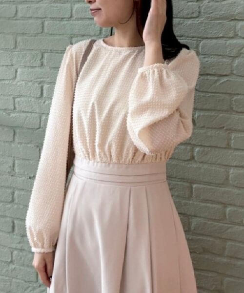 Couture Brooch / クチュールブローチ ロング・マキシ丈ワンピース | 【通勤・ラメジャカード】ドッキングワンピース | 詳細26