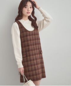 Couture Brooch / クチュールブローチ ワンピース | フェイクウールミニジャンスカ