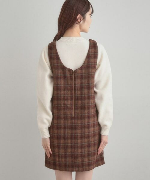 Couture Brooch / クチュールブローチ ワンピース | フェイクウールミニジャンスカ | 詳細17