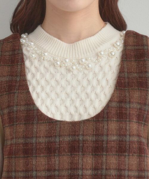 Couture Brooch / クチュールブローチ ワンピース | フェイクウールミニジャンスカ | 詳細18