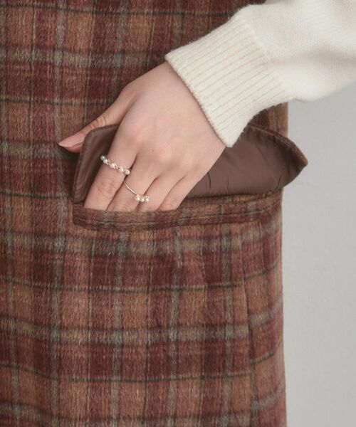 Couture Brooch / クチュールブローチ ワンピース | フェイクウールミニジャンスカ | 詳細21