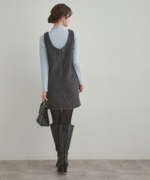 Couture Brooch / クチュールブローチ ワンピース | フェイクウールミニジャンスカ | 詳細6