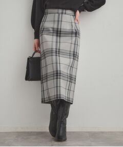 Couture Brooch / クチュールブローチ ロング・マキシ丈スカート | 【洗える/微起毛】Iライン チェックスカート