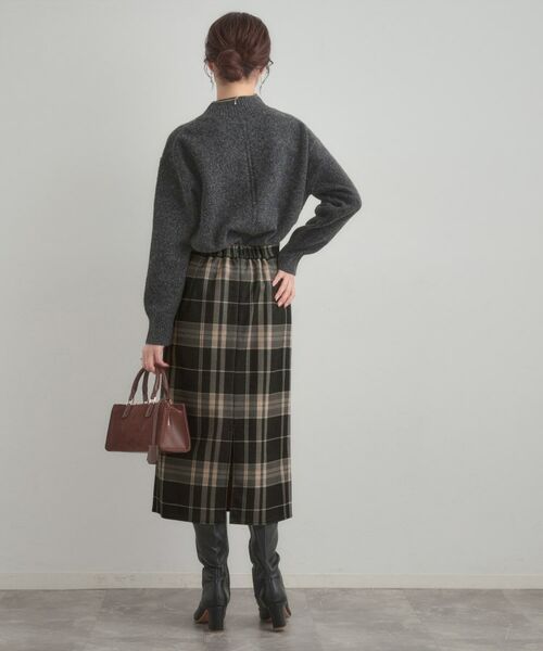 Couture Brooch / クチュールブローチ ロング・マキシ丈スカート | 【洗える/微起毛】Iライン チェックスカート | 詳細13