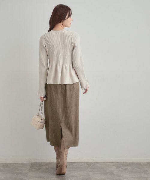 Couture Brooch / クチュールブローチ ロング・マキシ丈スカート | 【洗える/微起毛】Iライン チェックスカート | 詳細23