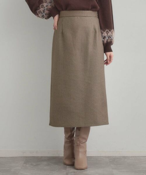 Couture Brooch / クチュールブローチ ロング・マキシ丈スカート | 【洗える/微起毛】Iライン チェックスカート | 詳細24