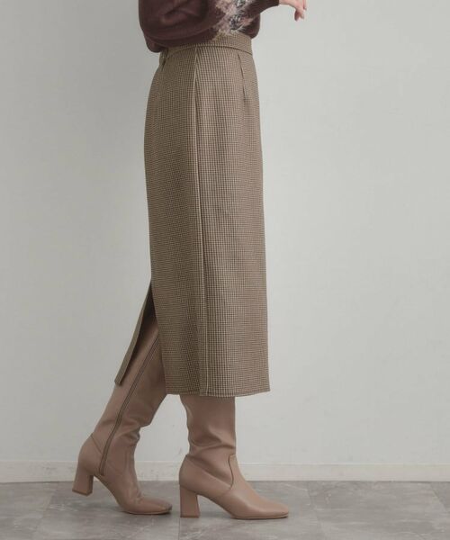 Couture Brooch / クチュールブローチ ロング・マキシ丈スカート | 【洗える/微起毛】Iライン チェックスカート | 詳細25