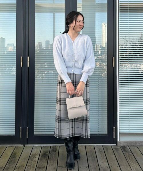 Couture Brooch / クチュールブローチ ロング・マキシ丈スカート | 【洗える/微起毛】Iライン チェックスカート | 詳細8