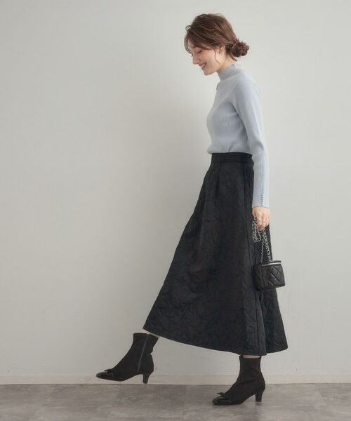 Couture Brooch / クチュールブローチ ロング・マキシ丈スカート | 【洗える】リーフジャカード フレアスカート | 詳細12