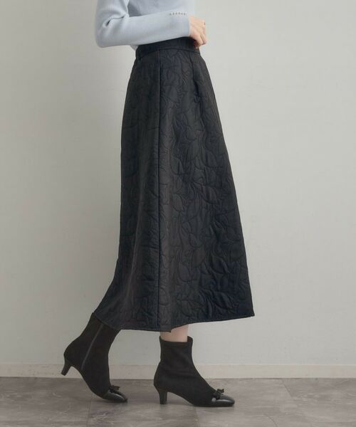 Couture Brooch / クチュールブローチ ロング・マキシ丈スカート | 【洗える】リーフジャカード フレアスカート | 詳細15